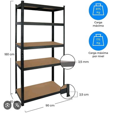 Estantería Metálica Galvanizada de 5 Niveles por solo 70 usd o al cambio - 2/3
