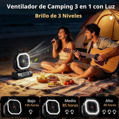 Ventilador recargable F6s - 3/4