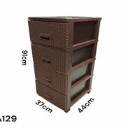 Gavetero de rattan 4 niveles - Img 56280380