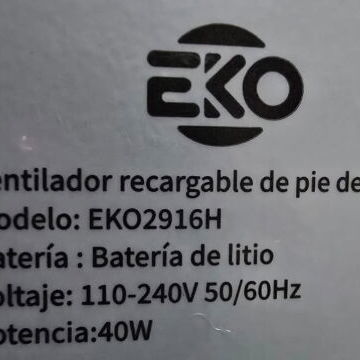 75 usd Ventilador recargable pedestal EKO de 16' contactenos 52493172 - 2/2