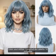 ¡Cambia tu look hoy mismo! ✨  ¿Quieres un estilo audaz, moderno y espectacular? Esta hermosa peluca en tono azul milita - Img 55994818