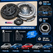 Kit de cloche de Peugeot 180mm 18 estrías motor gasolina tu3 - Img 41929299