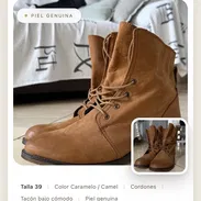 Botines de piel con cordones - Img 57631971