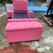 Cama personal ❤️con baúl tapizada 1 año de garantía servicio de armada y entrega Gratis en toda la Habana - Img 52208487