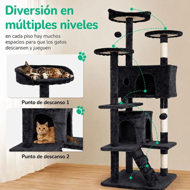 Torre Rascadora Multinivel para Gatos - 2/5
