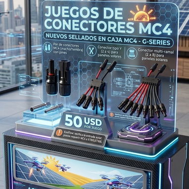 ☀️ JUEGOS DE CONECTORES MC4 PARA PANELES SOLARES ⚡ 🔌 Conectores MC4 ✅ Juegos tipo Y WhatsApp 53321047 - 3/3