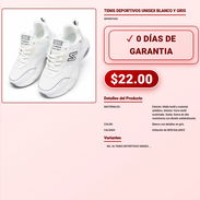 TENIS DEPORTIVOS UNISEX BLANCO Y GRIS . - Img 57897781