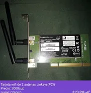 Tarjeta Wifi Linksys PCI-2 antenas - Img 50807476