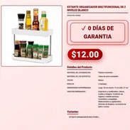 Organizador de cosméticos de 2 bandejas con soportes de acero VPT-0012 - Img 58002165