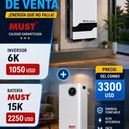Kit Solar Inversor 6kw y Bateria 15kw marca MUST *PRECIO 3300 USD* - Img 55635489