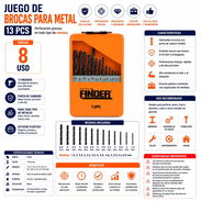 JUEGO DE BROCAS PARA METAL FINDER 13 PCS - Img 57777306