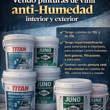 PINTURA DE VINIL E IMPERMEABLE DISPONIBLE - Img 119596085