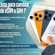 Servicio de adaptación de eSIM a SIM Fisica en iPhone - Img 52965410