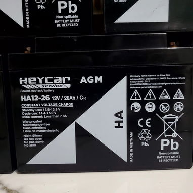 Gel🔋12x26ah BATERÍAS🔋 AGM HEYCAR SERVICE 12V 26Ah 🔋 💥 Disponibles 5 baterías AGM - 3/3