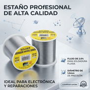 🎉🔧 ¡OFERTA ESPECIAL EN ESTAÑO DE SOLDADURA ELECTRÓNICA! 🔧🎉 Precio: Solo $12 USD • Composición: 60% estaño, 40% pl - Img 57165332