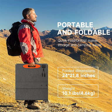 PANEL SOLAR PLEGABLE 100W – Energía portátil para tu central eléctrica - 4/4
