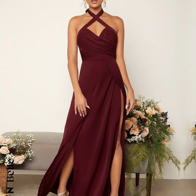 VENDO VESTIDO LARGO CON ESPALDA DESCUBIERTA, CRUZADO Y ANUDADO - Img 115006869