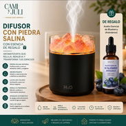 🛍️ Humidificador Difusor con Piedras Salinas 📝 Difusor de Aroma de Piedra Salina Creativa, Humidificador Silencioso, T - Img 56800148
