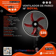 🔰 18"🔰 VENTILADOR DE PARED 18" ROYAL. SERVICIO DE ENTREGA CON FACTURA Y GARANTÍA. TLF 54833699 - Img 54399202