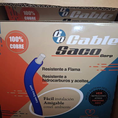 Cable 10 AWG. 100% Cobre. Marca Saco. Colores Rojo, Negro, Blanco. Rollo 100m. Damos factura. - 3/3