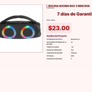 BOCINA BOOMS BOX 3 MINI RGB VPT#-0043 - Img 55218417
