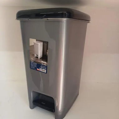 Cesto con Pedal SLIM 15LT Gris(CVV) - 2/2