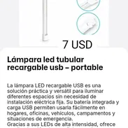Lámpara led tubular recargable - Img 57573913
