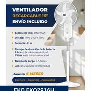 Ventilador Recargable EKO 16" (modelo EKO2916H): - Img 55650073
