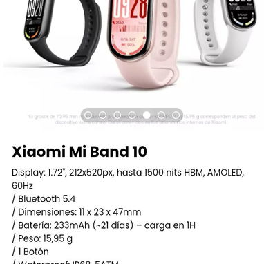 Xiaomi Mi Band 10. Nueva con garantía - Img 102658465