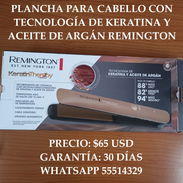 PLANCHA PARA CABELLO CON TECNOLOGÍA DE KERATINA Y ACEITE DE ARGÁN REMINGTON, ENTREGA DE FACTURA. VARIEDAD, TODO UN POCO - Img 53192901