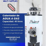 Calentador de gas PRIMO 40L 350 usd - Img 56067979