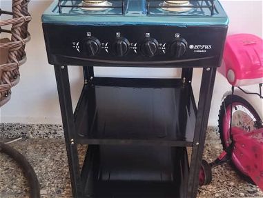 cocina de gas de 4 hornillas con estante - Img main-image