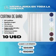 🚿 CORTINA DE BAÑO  🔴 VARIOS COLORES 💲10 USD - Img 53845735