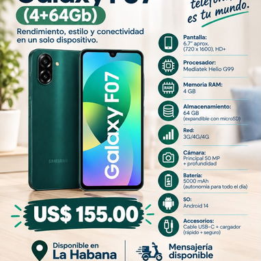 Celulares Nuevos en La Habana, A06, A07, A17, A57, NOTE 14, NOTE 15 TODO NUEVOS SELLADO Y CON GARANTÍA - 3/10