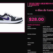 Nike Jordan violeta gris acabado liso brillante, Air Jordan gris violeta cuello acolchado suave . - Img 57354897