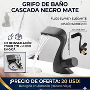 LLAVE MESCLADORA ESTILO CASCADA NEGRO MATE - Img 55848285