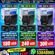TEN EL TUYO TODOS NUEVOS EN CAJAS BACKUPS 110V 600W, 110V 900 W, 110V 1200 W - Img 58176755