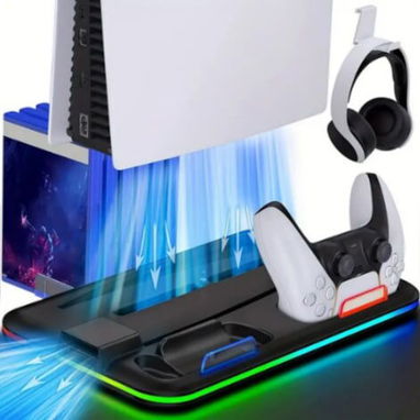 ⚡🎮 Base de Carga Dual Multifunción con Enfriamiento – PS5 - Img 102567044