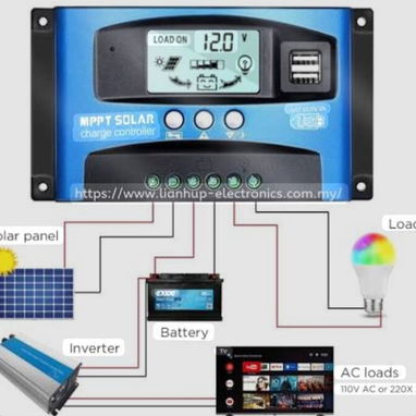 Controlador de carga solar - 3/8