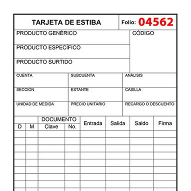 TARJETAS DE ESTIBA - 3/3