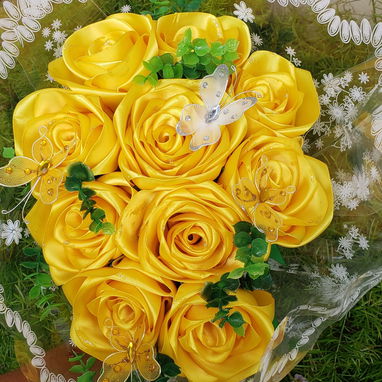 FLORES ETERNAS DE SATIN. ROSAS. RAMOS - 5/10