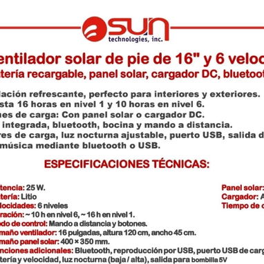 Ventilador recargable + panel solar - Img 122044165