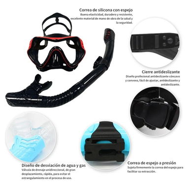 Set de buceo con máscara de cristal/ 3 modelos/cristal polarizado - Img 117650867