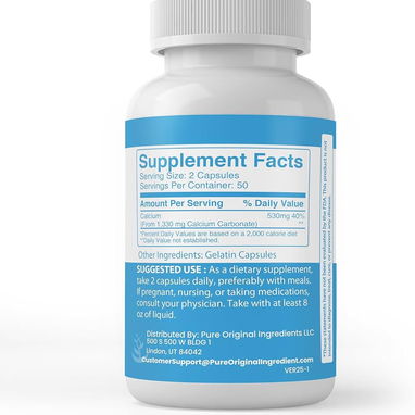 Carbonato de calcio - 530 mg - 100 tabletas. - Img 116939363
