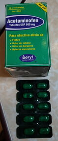 // Paracetamol (Acetaminofen) 500mg, 1 Tira de 10 Tableta // - Img main-image-44817599