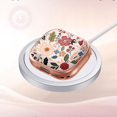 Funda floral para AirPods Pro 3 (2025) con soporte, llavero y kit de limpieza Peonia Blanca | videojuegoshabana.com - Img 122009221