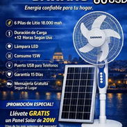 Ventilador Recargable de Pedestal Dawang con panel solar de 20w y batería de 18mil mah en 80 usd - Img 56412315