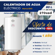 Calentador de agua electrico marca EKO.... - Img 55076252