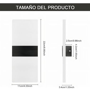 A-16  Lampara de pared interior dormitorio decorativa 2 piezas ,apliques led de luz cálida ,led moderna ,lamparas … - 3/3