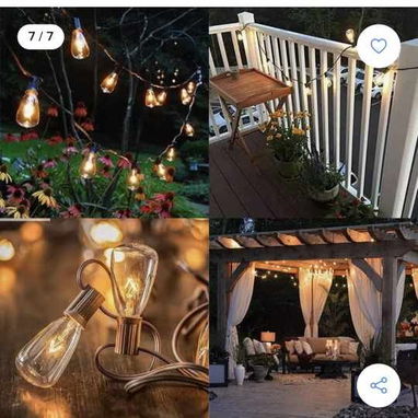 Girnaldas vintage para exteriores o interiores decoración nuevas hermosas . Luces decorativas - 5/5